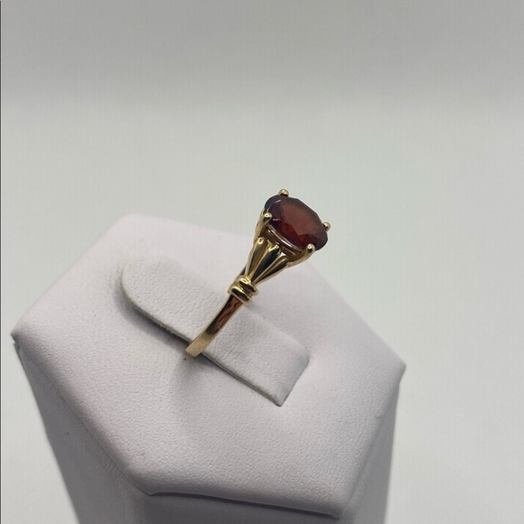 14k yellow gold Garnet ring - Picture 4 of 12
